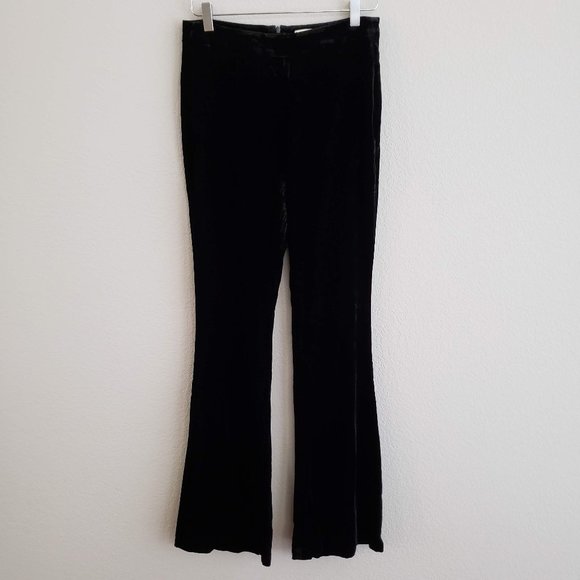 L'AGENCE BLACK VELVET STRAIGHT LEG PANTS 2 - Picture 6 of 8